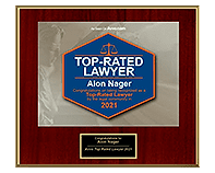 Top-Rated Lawyer Award Plaque for Alon Nager